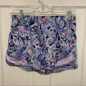 Lilly Pulitzer Ocean Trail Athletic Shorts.  Luxletic. EUC.